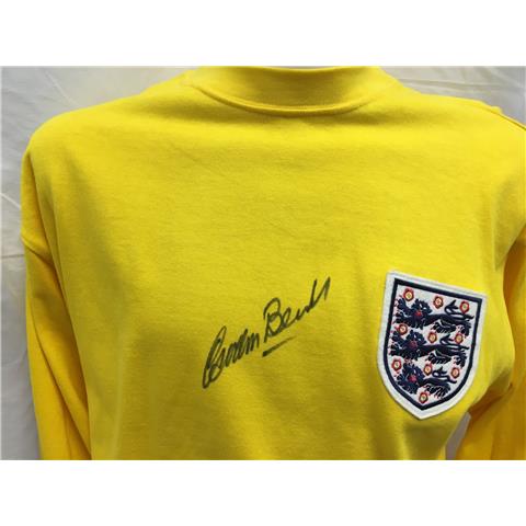 England Retro Goalkeeper Shirt Signed By Gordon Banks 2004/05 - Stock GB/3