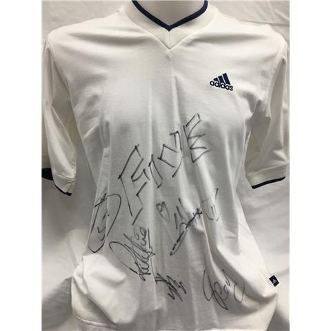 Adidas T-Shirt Signed By Members Of Pop Group Five (5ive) - Stock 93