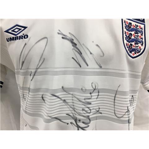 England Home Euro 2000 Shirt Signed By Pop Group Five (5ive) - Stock 91