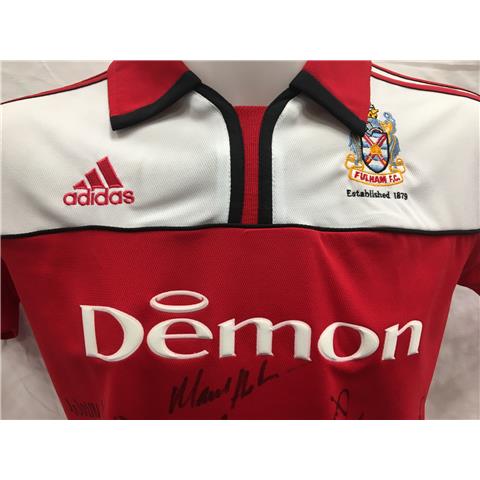 Fulham Away Multi-Signed Shirt 2000/01 - Stock 87