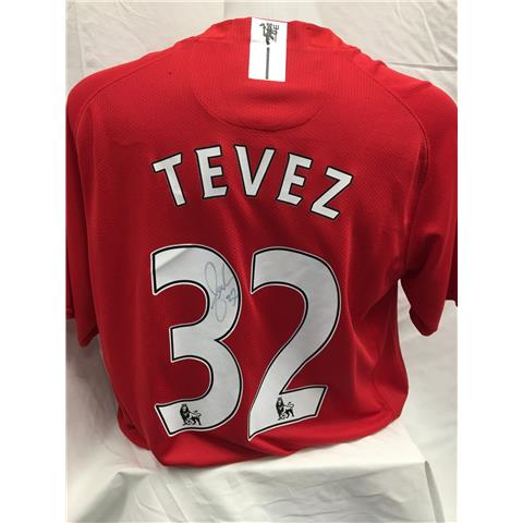 Manchester United Shirt Signed By Carlos Tevez -2007/09 - Stock CT/2
