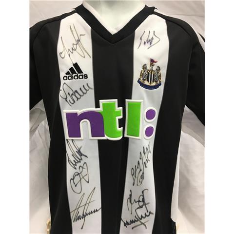 Newcastle Home Multi-Signed Shirt 2002/03 - 9 Signatures - Stock 110