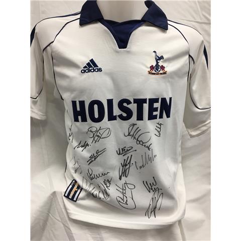 Spurs Home Multi-Signed Shirt September 2000 -16 Signatures - Stock 145