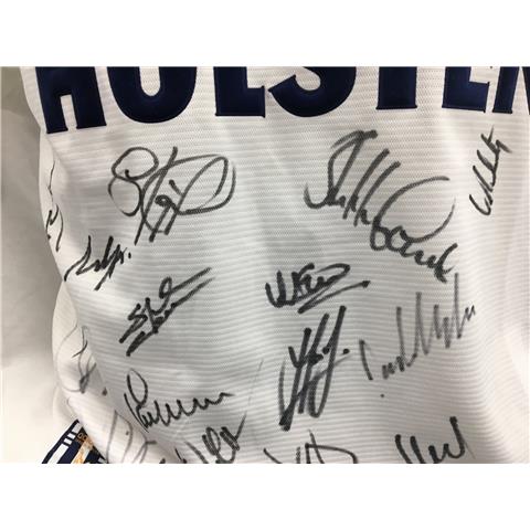 Spurs Home Multi-Signed Shirt September 2000 -16 Signatures - Stock 145