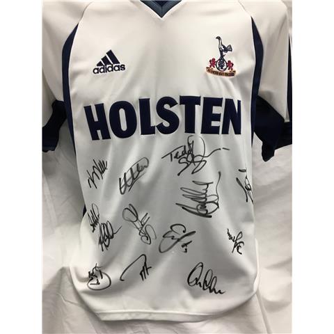 Spurs Home Multi-Signed Shirt 2001/2002 -13 Signatures - Stock 132