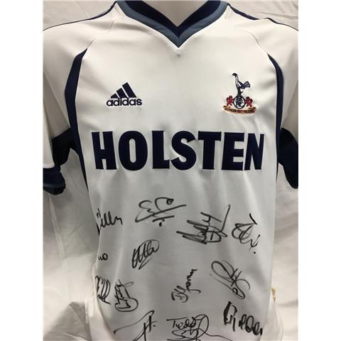 Spurs Home Multi-Signed Shirt 2001/2002 -13 Signatures - Stock 131
