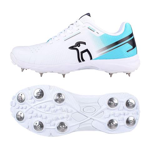 Kookaburra KC 3.0 Spike Mens Cricket Shoes (White/Aqua)