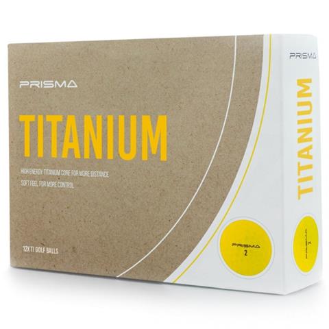 Masters Prisma Titanium Yellow Golf Balls (Box Of 12)