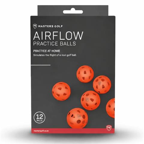Masters Airflow Practice Balls Orange (Pack Of 12)