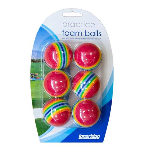 Longridge Foam Ball Multi Coloured 6 Pack