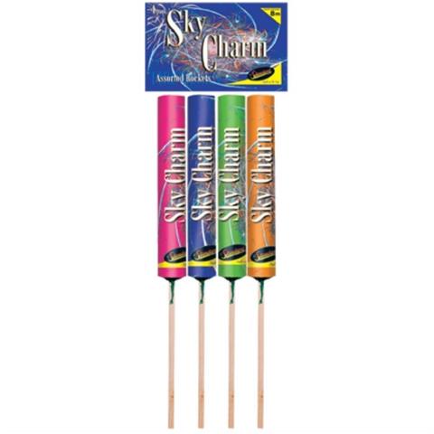 Standard Sky Charm Rockets (Pack Of 4)