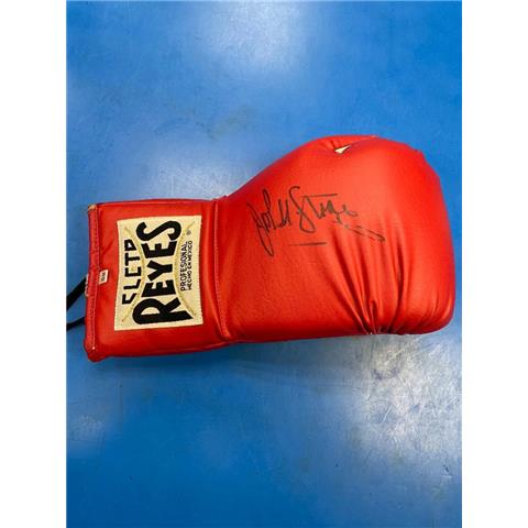 John H Stracey Hand Signed Boxing Glove -Stock Z200