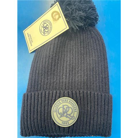 Queens Park Rangers Navy Rubber Crest Bobble Hat