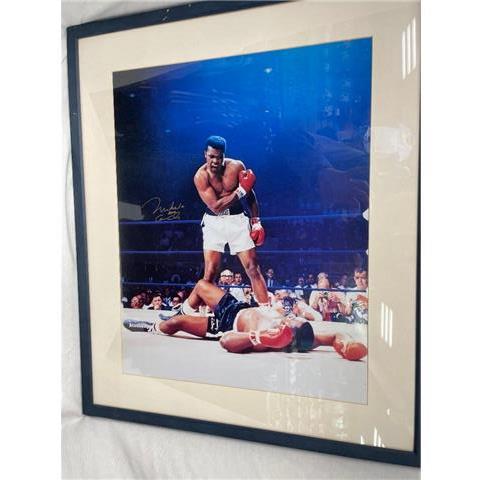 Muhammad Ali G.O.A.T Hand Signed Picture - Stock Z112