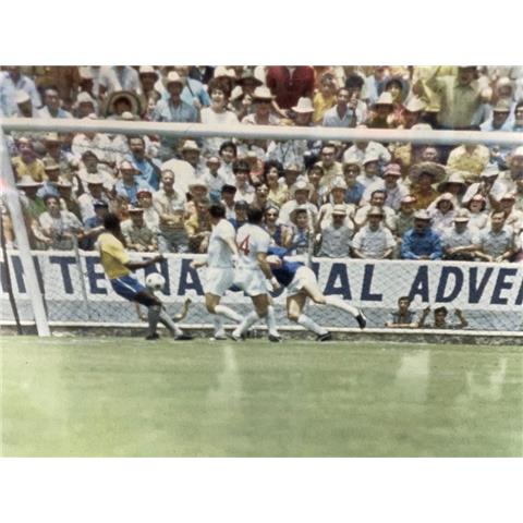 Pele And Gordon Banks Hand Signed Picture - Stock Z113