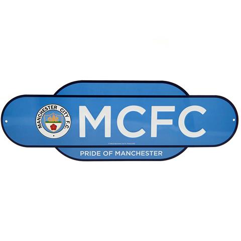 Manchester City F.C Colour Retro Sign