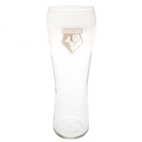Watford F.C Etched Crest Pilsner Pint Glass