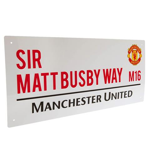 Manchester United F.C Sir Matt Busby Way Street Sign