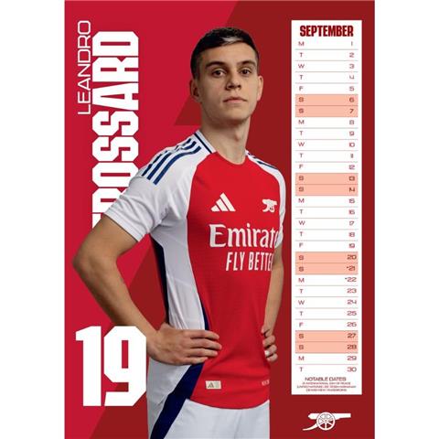 Arsenal F.C A3 Calendar 2025