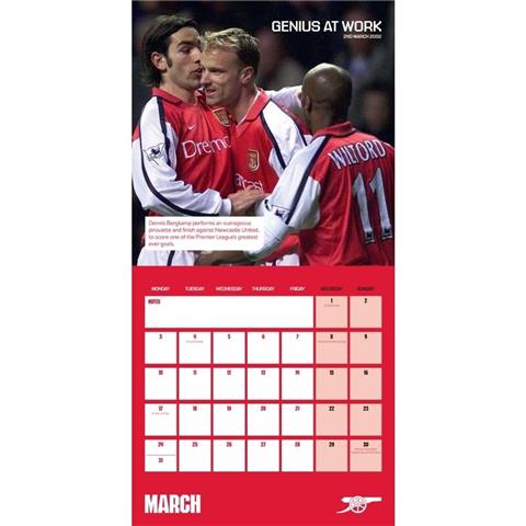 Arsenal F.C Legends Square Calendar 2025