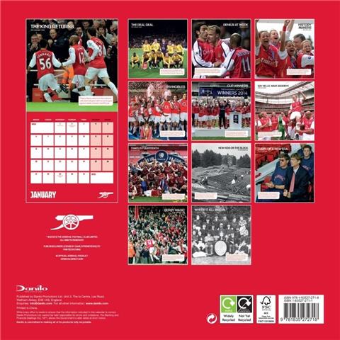 Arsenal F.C Legends Square Calendar 2025