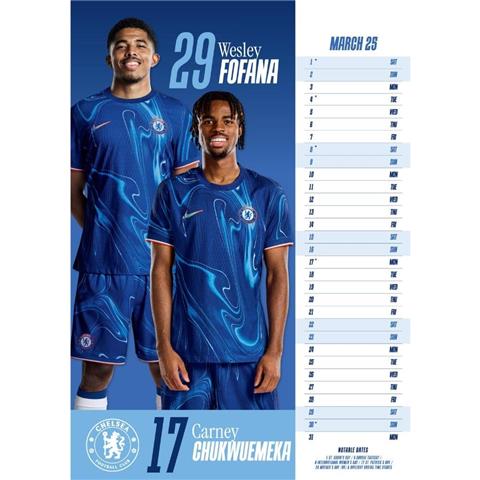 Chelsea F.C A3 Calendar 2025