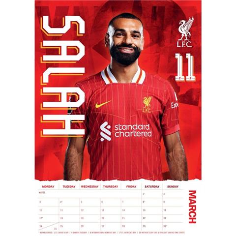 Liverpool F.C A3 Calendar 2025