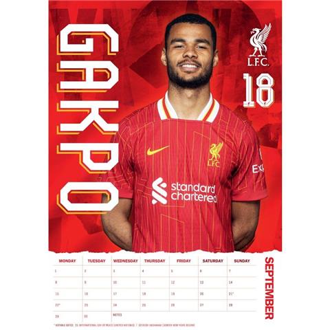 Liverpool F.C A3 Calendar 2025