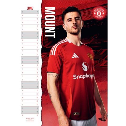 Manchester United F.C A3 Calendar 2025