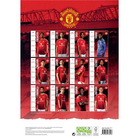 Manchester United F.C A3 Calendar 2025