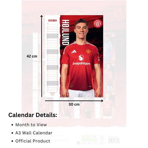 Manchester United F.C A3 Calendar 2025