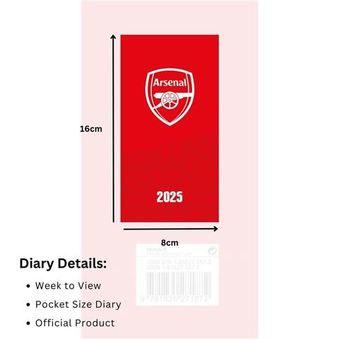 Arsenal F.C Slim Diary 2025