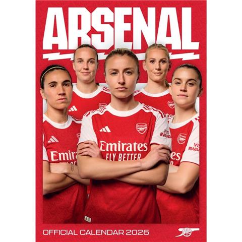 Arsenal F.C Womens A3 Calendar 2026