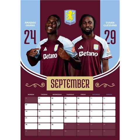 Aston Villa F.C A3 Calendar 2026