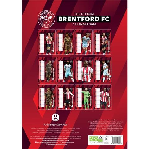 Brentford F.C Calendar 2026