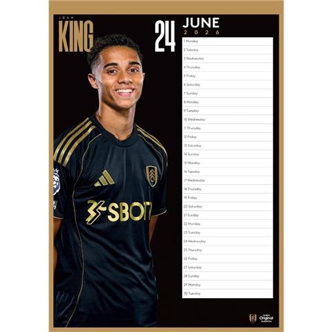 Fulham F.C A3 Calendar 2026