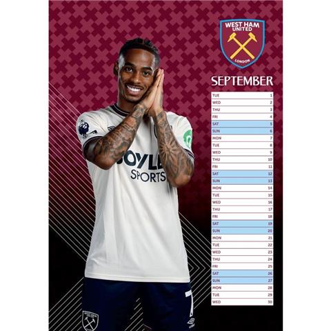 West Ham United F.C Calendar 2026