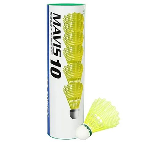 Yonex Mavis 10 Yellow Shuttles (Tube Of 6)